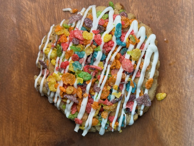 Fruity Pebble cookie from Green Goddess Goodies